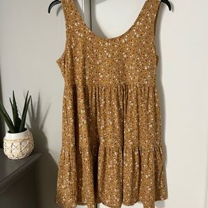 Pink Lilly floral rust babydoll dress